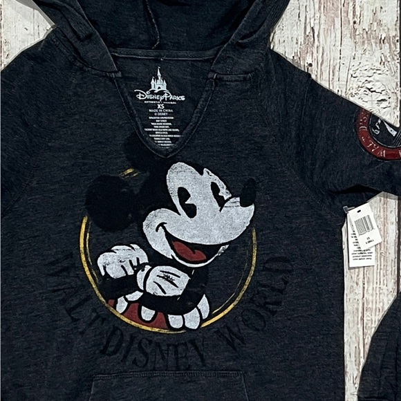 Mickey Mouse Lightweight Hoodie Long Sleeve Disney Cartoon Womens Shirt - Picture 2 of 7